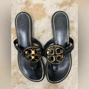 Tory Burch Miller Sandal with Gold Hardware